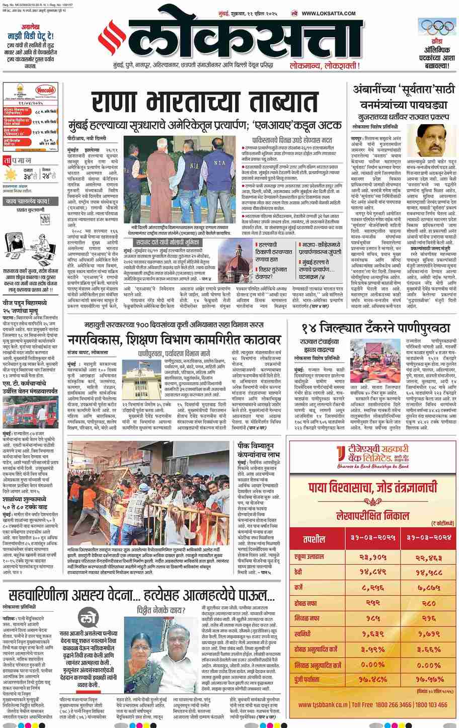Loksatta ePaper Marathi News Paper, Online Marathi ePaper, Today